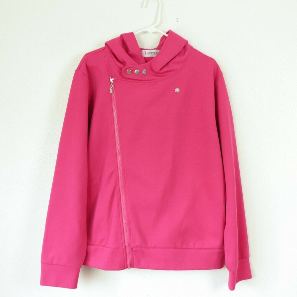 Tom's Ware Women's Hot Pink Asymmetrical Hoodie Zip Jacket Large-2XL (with tags)